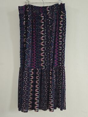 Knox Rose Boho Aztec Maxi Skirt Size XXL